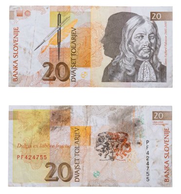 купить Словения 20 толларов 1992