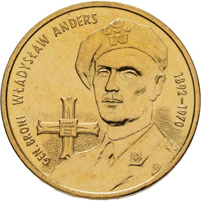 купить Польша 2 злотых 2002 "110 лет со дня рождения Владислава Андерса"