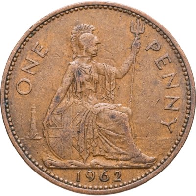 купить Великобритания 1 пенни (penny) 1962