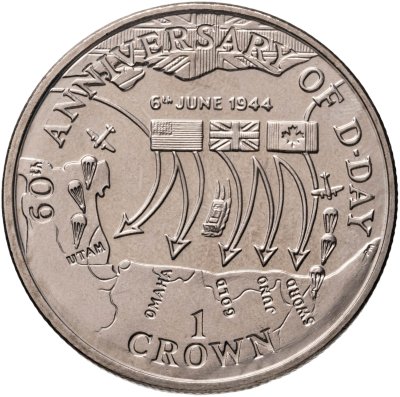 купить Остров Мэн 1 крона (crown) 2004 "60 лет Высадке в Нормандии"