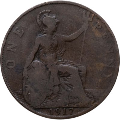 купить Великобритания 1 пенни (penny) 1917