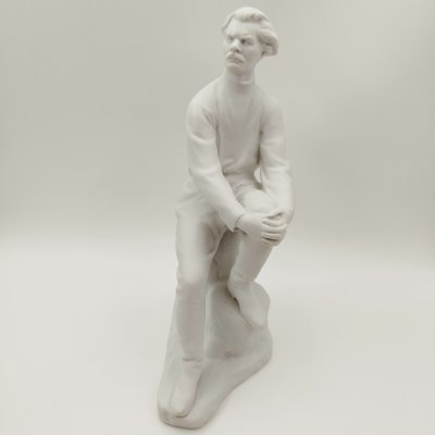 купить Статуэтка "Максим Горький", автор В.Г. Стамов, фарфор, бисквит, Ленинградский фарфоровый завод (ЛФЗ), СССР, 1960-1970 гг.