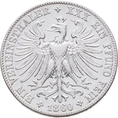 купить Германия, Франкфурт 1 союзный талер (vereinstaler) 1860