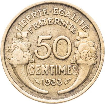 купить Франция 50 сантимов (centimes) 1933
