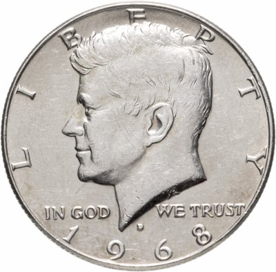 купить США 50 центов (1/2 доллара, half dollar) 1968 D