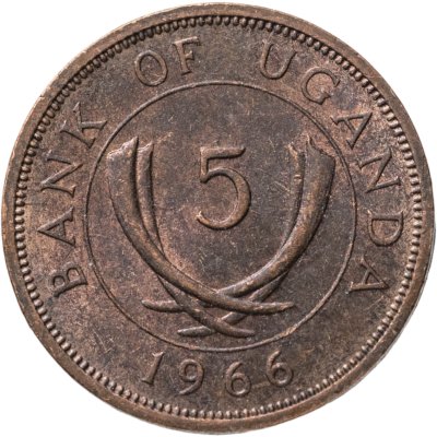 купить Уганда 5 центов 1966