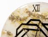 Купить Часы настенные, авторская ручная работа в технике Resin Art, поделочный камень, Глянцевое 3D покрытие, МДФ, металл, Российская Федерация, 2022 г.