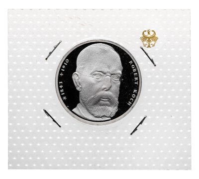 купить Германия 10 марок (deutsche mark) 1993 J "150 лет со дня рождения Роберта Коха"