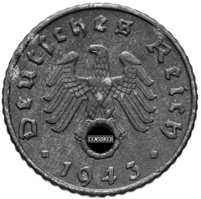 купить Германия (Третий рейх) 5 рейхспфеннигов (reichspfennig) 1943 A