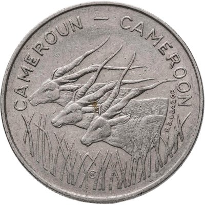 купить Камерун 100 франков (francs) 1975