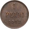 Купить 1 пенни (penni) 1912 Российская Финляндия