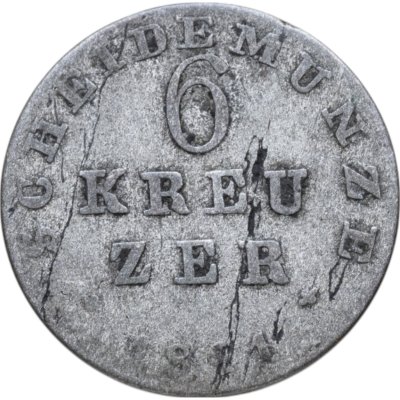 купить Германия, Гессен-Дармштадт 6 крейцеров 1821