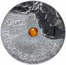 Купить Латвия 1 лат 2010 "Монета янтаря" в футляре с сертификатом