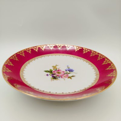 купить Салатник, украшенный изображением букета цветов, JKW, фарфор, крытье, деколь, золочение, Германия, 1952-1972 гг.