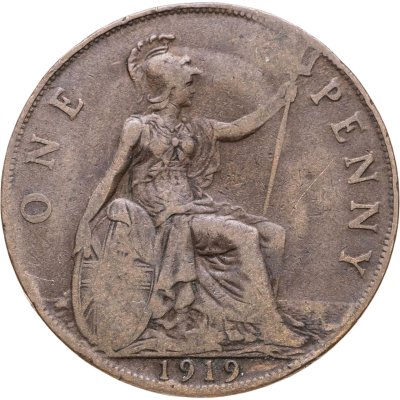 купить Великобритания 1 пенни (penny) 1919 Без отметки монетного двора
