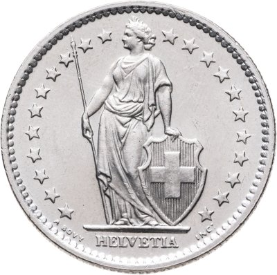 купить Швейцария 2 франка 1974