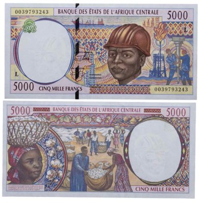 купить Габон 5000 франков 2000
