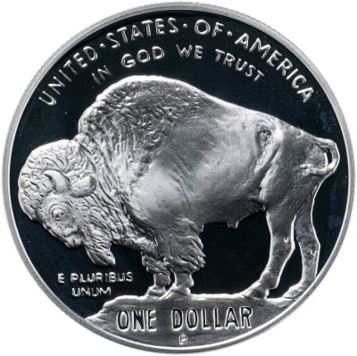 купить США 1 доллар (dollar) 2001 Proof Американский буффало (бизон), в футляре с сертификатом