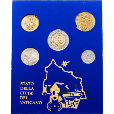 купить Ватикан набор монет (5 штук) лиры + 2 марки 1989-1999
