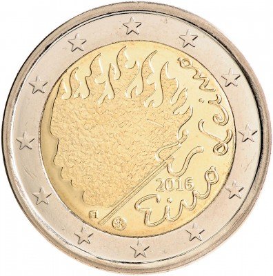 Купить Финляндия 2 евро 2016 "Эйно Лейно"