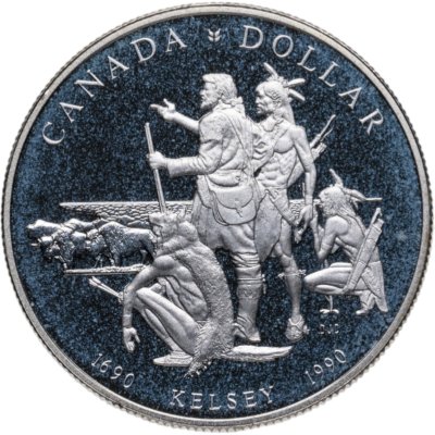 купить Канада 1 доллар (dollar) 1990 "300 лет путешествию Генри Келси"