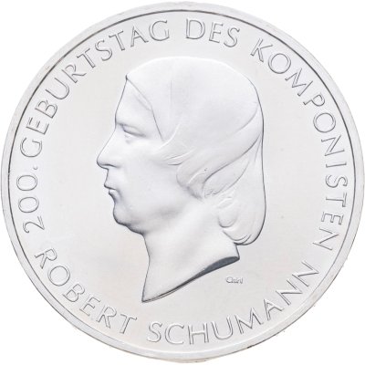 купить Германия 10 евро (euro) 2010 J "200 лет со дня рождения Роберта Шумана"