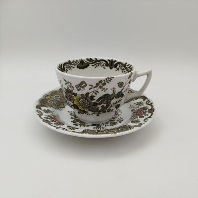 купить Чайная пара, украшенная изображением птиц и цветов, серия "Ridgway", фаянс, деколь, Ridgway Potteries, Великобритания, 1970 г.