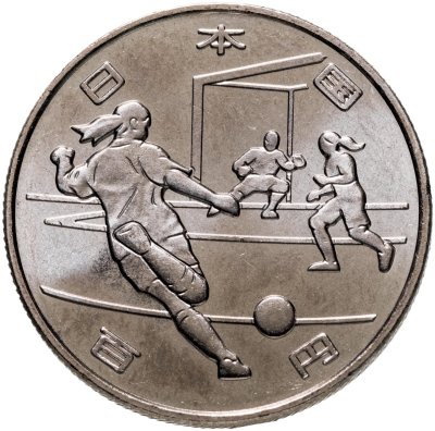 купить Япония 100 иен 2020 "XXXII летние Олимпийские игры, Токио 2020 - Футбол"