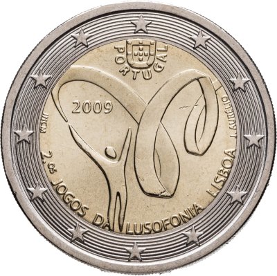 купить Португалия 2 евро (euro) 2009 Вторые спортивные игры португалоязычных стран