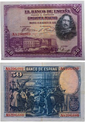 купить Испания 50 песет 1928