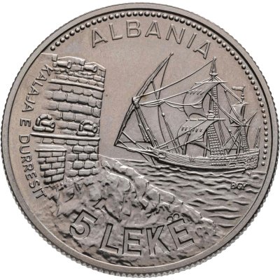 купить Албания 5 леков (leke) 1987 60 лет порту в Дурресе