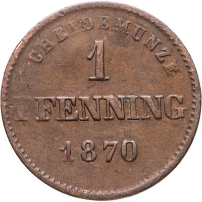 купить Бавария 1 пфенниг 1870