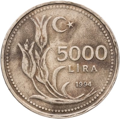 купить Турция 5000 лир 1994