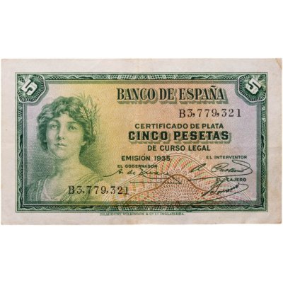 купить Испания 5 песет 1935 года (Pick 85a(2)