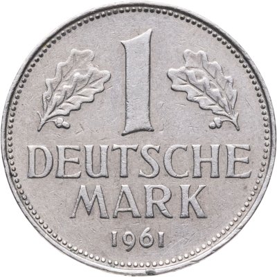купить Германия 1 марка 1961, знак монетного двора "D" - Мюнхен