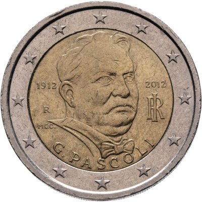 купить Италия 2 евро 2012 "100 лет со дня смерти Джованни Пасколи"