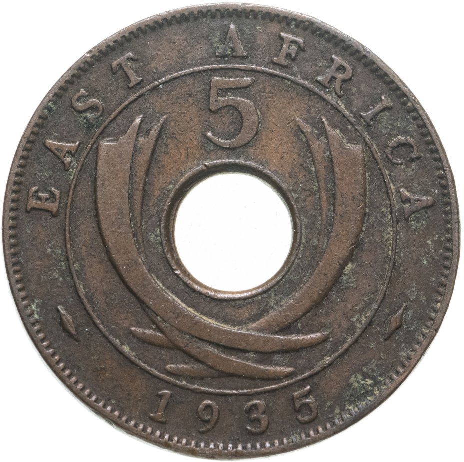 купить Британская Восточная Африка 5 центов (cents) 1935