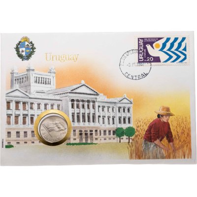 купить Уругвай 5 новых песо (nuevos pesos) 1980 в конверте с маркой