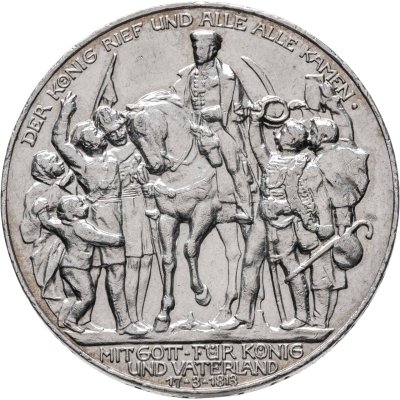 купить Германская Империя (Пруссия) 3 марки (mark) 1913 "100 лет объявлению войны против Франции"