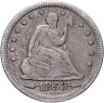 Купить США 25 центов (квотер, 1/4 доллара, quarter dollar) 1853 Seated Liberty Quarter Без отметки монетного двора