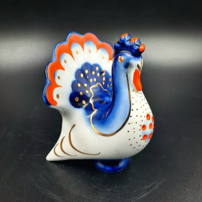 купить Солонка "Индюк", скульптор М.Н. Мох, фарфор, роспись, золочение, Ленинградский фарфоровый завод (ЛФЗ), СССР, 1960-1970 гг.