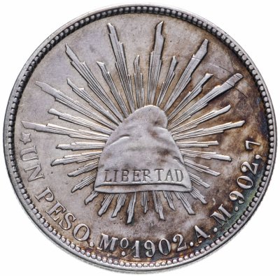 купить Мексика 1 песо (peso) 1902 "Mo AM" - Мехико
