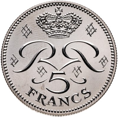 купить Монако 5 франков (francs) 1975