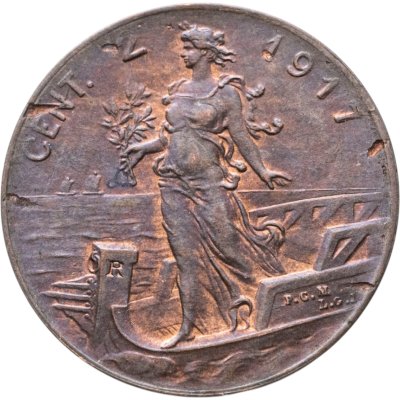 купить Италия 2 чентезимо (centesimi) 1917
