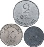 Купить Дания набор монет для обращения 1947-1972 (3 шт.)