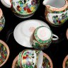 Купить Чайный сервиз "Китайские красавицы в саду" на 6 персон (15 предметов), фарфор, деколь, роспись эмалевыми красками, золочение, Китай, 1960-1980 гг.