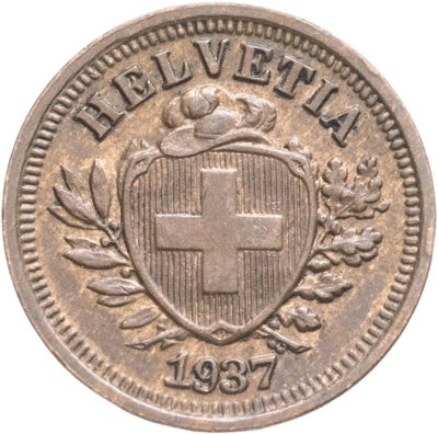 купить Швейцария 1 раппен (rappen) 1937