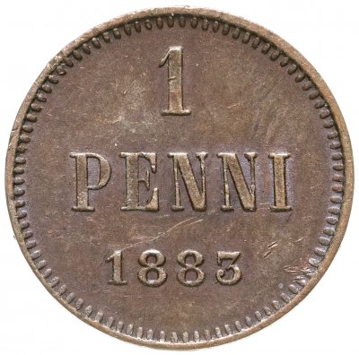 Купить 1 пенни (penni) 1883, монета для Финляндии