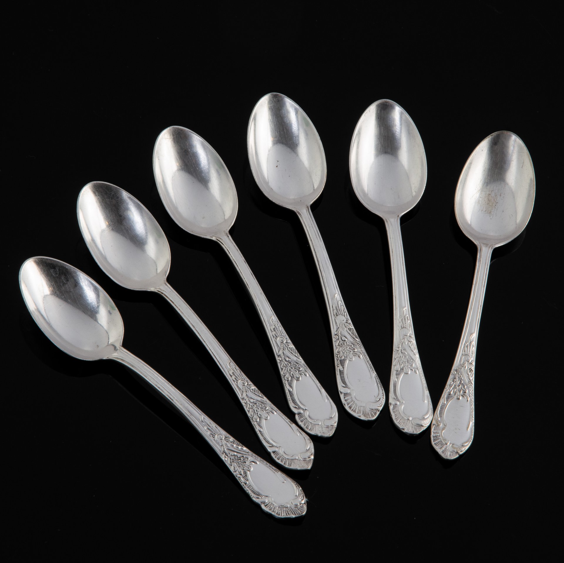 Набор из 6 столовых ложек "Дубок", мНЦ (медь-никель-цинк), Харьковский ...