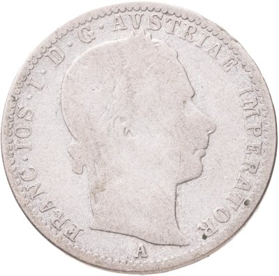 купить Австрия 1/4 флорина (florin) 1857 A Маленький орел знак монетного двора "A" - Вена